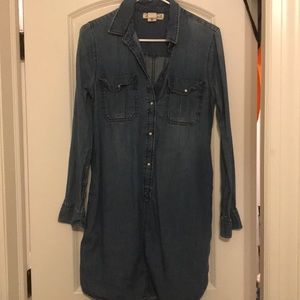 Denim long sleeve dress